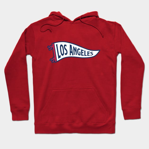 Los Angeles Pennant - Red Hoodie by KFig21